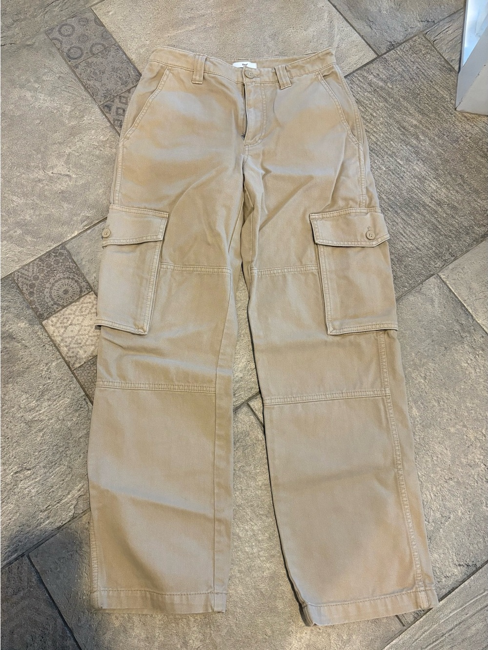 TNA Beige Cargo Pants with Flap Pockets